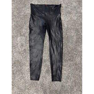 Spanx Faux Leather Leggings Black High Waisted 2437P Womens 2X Plus Size